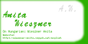 anita wieszner business card